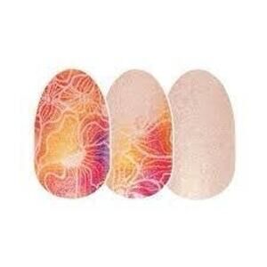 Color Street Poppy That Multicolor Floral Shimmery Pink-Gold Nail Polish Strips